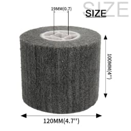 Non-Woven Nylon Flap Brush Satin Drawing Polishing Deburring Drum Wheel for Stainless Steel 100*120mm
