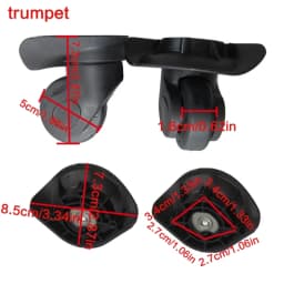 1 Pair A19 Replacement Luggage Wheels Repair DIY Accessories for Travel Suitcases
