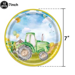 Green Tractor Birthday Banner Set Felt Tractor Garland Banner Farm Themed Birthday Party Supplies Decorations