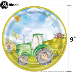 Green Tractor Birthday Banner Set Felt Tractor Garland Banner Farm Themed Birthday Party Supplies Decorations