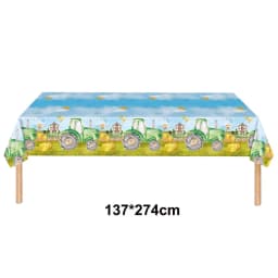 Green Tractor Birthday Banner Set Felt Tractor Garland Banner Farm Themed Birthday Party Supplies Decorations