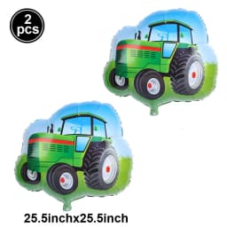 Green Tractor Birthday Banner Set Felt Tractor Garland Banner Farm Themed Birthday Party Supplies Decorations