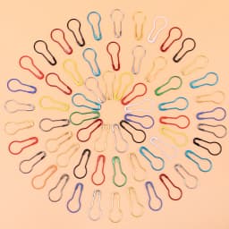 100Pcs Colors Safety Pins Gourd Pear Shaped Bulb Pins Metal Clips Knitting Stitch Marker Tag Hangtag Pin Fastener Craft DIY Tool