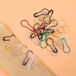 100Pcs Colors Safety Pins Gourd Pear Shaped Bulb Pins Metal Clips Knitting Stitch Marker Tag Hangtag Pin Fastener Craft DIY Tool