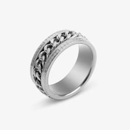 Fidget Spinner Mens Rings Anxiety Rotating Stainless Steel Chain Multifunction Anti Stress Ring Accessories Anillos De Hombre