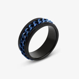 Fidget Spinner Mens Rings Anxiety Rotating Stainless Steel Chain Multifunction Anti Stress Ring Accessories Anillos De Hombre