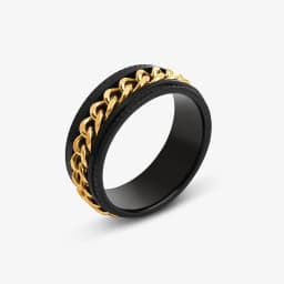 Fidget Spinner Mens Rings Anxiety Rotating Stainless Steel Chain Multifunction Anti Stress Ring Accessories Anillos De Hombre