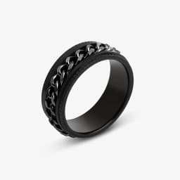 Fidget Spinner Mens Rings Anxiety Rotating Stainless Steel Chain Multifunction Anti Stress Ring Accessories Anillos De Hombre