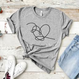 Love Yourself Heart Shirt Love Yourself Tear T-Shirt Heart Tee Women Tshirts Short Sleeve T-shirts Streetwear Casual Tops