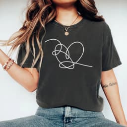 Love Yourself Heart Shirt Love Yourself Tear T-Shirt Heart Tee Women Tshirts Short Sleeve T-shirts Streetwear Casual Tops
