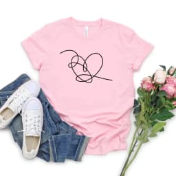 Love Yourself Heart Shirt Love Yourself Tear T-Shirt Heart Tee Women Tshirts Short Sleeve T-shirts Streetwear Casual Tops