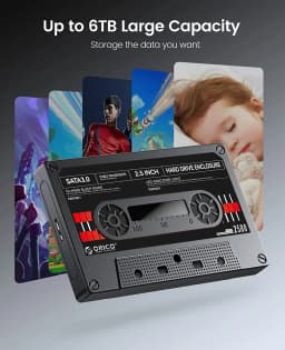 ORICO 2.5'' HDD Enclosure SATA to USB3.0 External Hard Drive Case 5Gbps / 6Gbps Type-C HDD Case With DIY Sticker