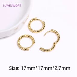 Trendy Gold Color Brass Hoop Earring Fashion Jewelry For Women,Vintage Round Huggies Earrings Premium Luxury Accessories