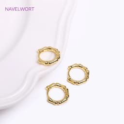 Trendy Gold Color Brass Hoop Earring Fashion Jewelry For Women,Vintage Round Huggies Earrings Premium Luxury Accessories