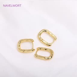 Trendy Gold Color Brass Hoop Earring Fashion Jewelry For Women,Vintage Round Huggies Earrings Premium Luxury Accessories
