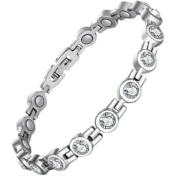 Healthy Therapy Energy Hologram Germanium Bracelets Magnetic Crystal Bracelets Bangles for Women Rhinestone Jewelry Accessories