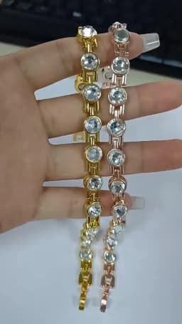 Healthy Therapy Energy Hologram Germanium Bracelets Magnetic Crystal Bracelets Bangles for Women Rhinestone Jewelry Accessories
