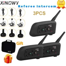 XiNOWy 3 Users V4C Football Referee Intercom Headset 1200m Full Duplex Bluetooth Soccer Conference Multipurpose Interphone