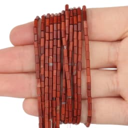 2x5mm Natural Stone Tube Beads Rhodonite Howlite Jades Tiger Eye Cylinder Beads for Jewelry DIY Bracelet Making Accessories