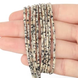 2x5mm Natural Stone Tube Beads Rhodonite Howlite Jades Tiger Eye Cylinder Beads for Jewelry DIY Bracelet Making Accessories