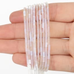 2x5mm Natural Stone Tube Beads Rhodonite Howlite Jades Tiger Eye Cylinder Beads for Jewelry DIY Bracelet Making Accessories