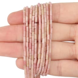 2x5mm Natural Stone Tube Beads Rhodonite Howlite Jades Tiger Eye Cylinder Beads for Jewelry DIY Bracelet Making Accessories
