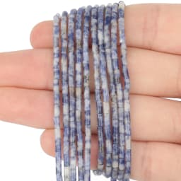 2x5mm Natural Stone Tube Beads Rhodonite Howlite Jades Tiger Eye Cylinder Beads for Jewelry DIY Bracelet Making Accessories