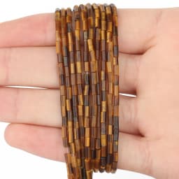 2x5mm Natural Stone Tube Beads Rhodonite Howlite Jades Tiger Eye Cylinder Beads for Jewelry DIY Bracelet Making Accessories