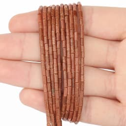 2x5mm Natural Stone Tube Beads Rhodonite Howlite Jades Tiger Eye Cylinder Beads for Jewelry DIY Bracelet Making Accessories