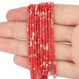2x5mm Natural Stone Tube Beads Rhodonite Howlite Jades Tiger Eye Cylinder Beads for Jewelry DIY Bracelet Making Accessories