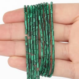 2x5mm Natural Stone Tube Beads Rhodonite Howlite Jades Tiger Eye Cylinder Beads for Jewelry DIY Bracelet Making Accessories