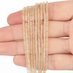 2x5mm Natural Stone Tube Beads Rhodonite Howlite Jades Tiger Eye Cylinder Beads for Jewelry DIY Bracelet Making Accessories