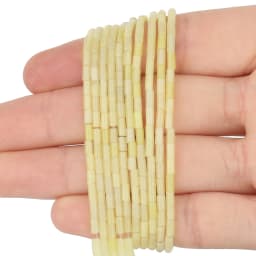 2x5mm Natural Stone Tube Beads Rhodonite Howlite Jades Tiger Eye Cylinder Beads for Jewelry DIY Bracelet Making Accessories