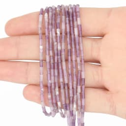2x5mm Natural Stone Tube Beads Rhodonite Howlite Jades Tiger Eye Cylinder Beads for Jewelry DIY Bracelet Making Accessories