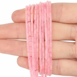 2x5mm Natural Stone Tube Beads Rhodonite Howlite Jades Tiger Eye Cylinder Beads for Jewelry DIY Bracelet Making Accessories