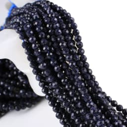 2mm/3mm/4mm Natural Stone Dark Green Black SandStone Sand Round Faceted Beads for Jewellery Making DIY Bead Wholesale