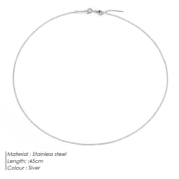 EMANCO Adjustable Length Pendant Necklace Stainless Steel Choker Necklace Women's Fashion DIY Jewelry Charm