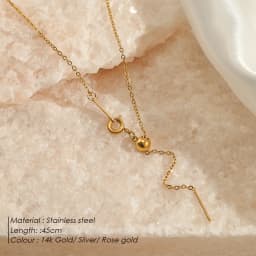 EMANCO Adjustable Length Pendant Necklace Stainless Steel Choker Necklace Women's Fashion DIY Jewelry Charm