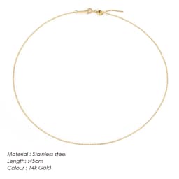 EMANCO Adjustable Length Pendant Necklace Stainless Steel Choker Necklace Women's Fashion DIY Jewelry Charm