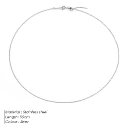 EMANCO Adjustable Length Pendant Necklace Stainless Steel Choker Necklace Women's Fashion DIY Jewelry Charm