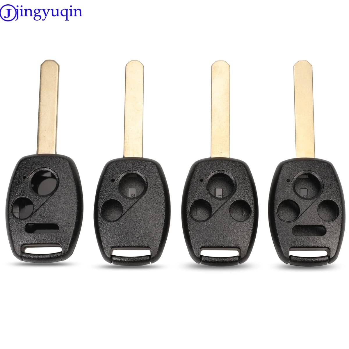 jingyuqin 2/3/4 Buttons Car Key Case Shell Remote Fob Cover For Honda Cr-V Civic Insight Ridgeline 2003 2008 2009