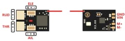 MA-RX42-A 2.4G Micro FLYSKY AFHDS 2A/3A 8CH Receiver PPM PWM Built-in 5A Brushed ESC for RC Micro Airplanes