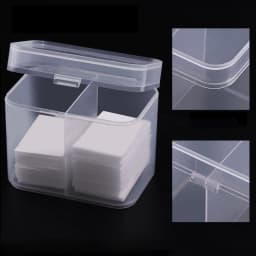 Nail Art Plastic Clear Organizer Container Remover Cleaning Cotton Makeup Cotton Pad Accessories Tool Case Container