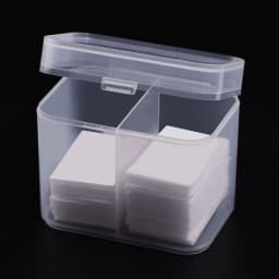 Nail Art Plastic Clear Organizer Container Remover Cleaning Cotton Makeup Cotton Pad Accessories Tool Case Container