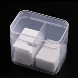 Nail Art Plastic Clear Organizer Container Remover Cleaning Cotton Makeup Cotton Pad Accessories Tool Case Container