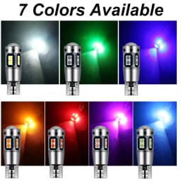 ASLENT 2PCS High Quality T10 W5W 168 192 Led Tail Light 3030 10smd 12V Car Led Auto Lamp CANBUS NO Error Car Marker Parking Bulb