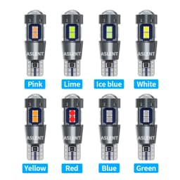ASLENT 2PCS High Quality T10 W5W 168 192 Led Tail Light 3030 10smd 12V Car Led Auto Lamp CANBUS NO Error Car Marker Parking Bulb
