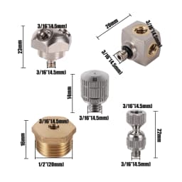 0.3/0.4/0.5/0.6mm Low Pressure Atomizing Nozzle Atomizing Cooling Sprayer 303 Stainless Steel Irrigation Atomizer Sprinkler