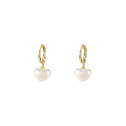 Classic Design Pearl Heart Pendant Earrings 2025 Fashion Jewelry Party Girl's Sweet Temperament Accessories For Womens Earrings