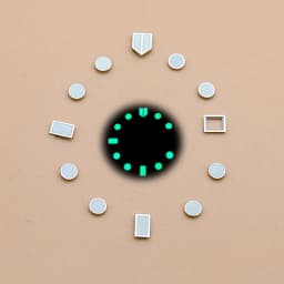 Green Luminous Watch Dial Hour Indices Markers SKX007 6105 Sub GMT Watch Dial Accessories Aftermarket Replacement
